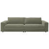 3-SITZER-SOFA in Chenille Grün  - Schwarz/Grün, Design, Kunststoff/Textil (290/86/127cm) - Lomoco