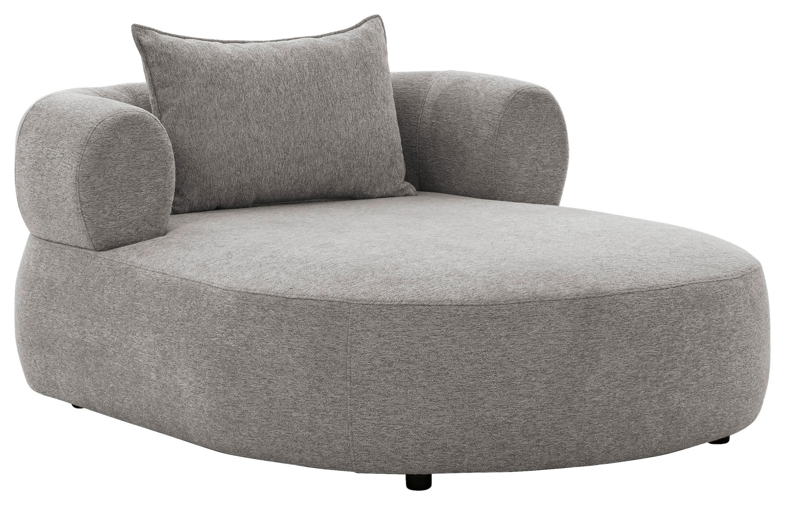 XXL-SESSEL Chenille Grau    - Schwarz/Grau, Design, Kunststoff/Textil (122/76/156cm) - Livetastic