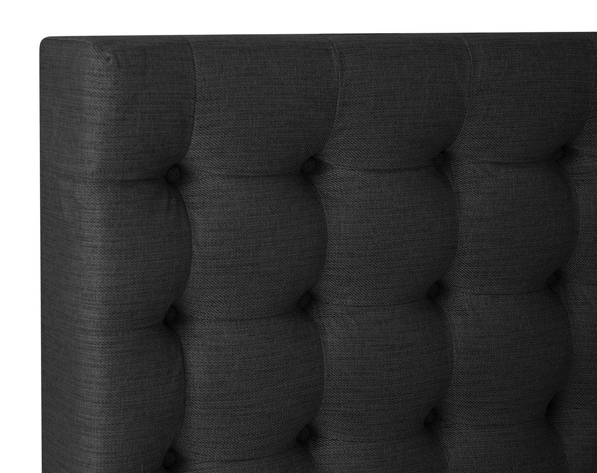 BOXSPRINGBETT 140/200 cm  in Dunkelgrau  - Dunkelgrau, Design, Holz/Textil (140/200cm) - Welnova