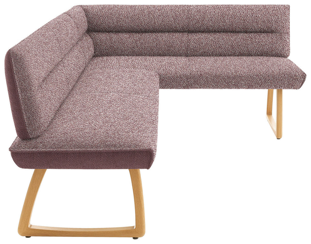 ECKBANK 237/162 cm  in Altrosa  - Eichefarben/Altrosa, Design, Holz/Textil (237/162cm) - Koinor
