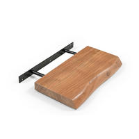 WANDBOARD Holz, Metall Akazie vollmassiv Naturfarben  - Naturfarben, Design, Holz/Metall (40/3,5/20cm) - Livetastic