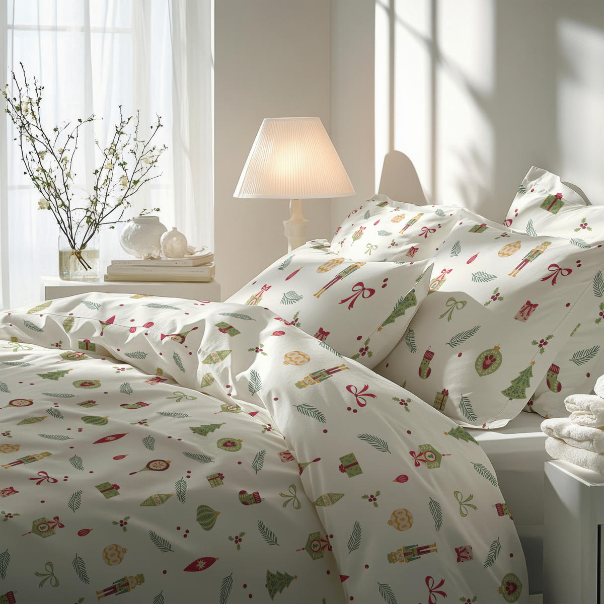 BETTWÄSCHE 2-teilig Flanell 135/200 cm  - Weiß, Design, Textil (135/200cm) - Florella