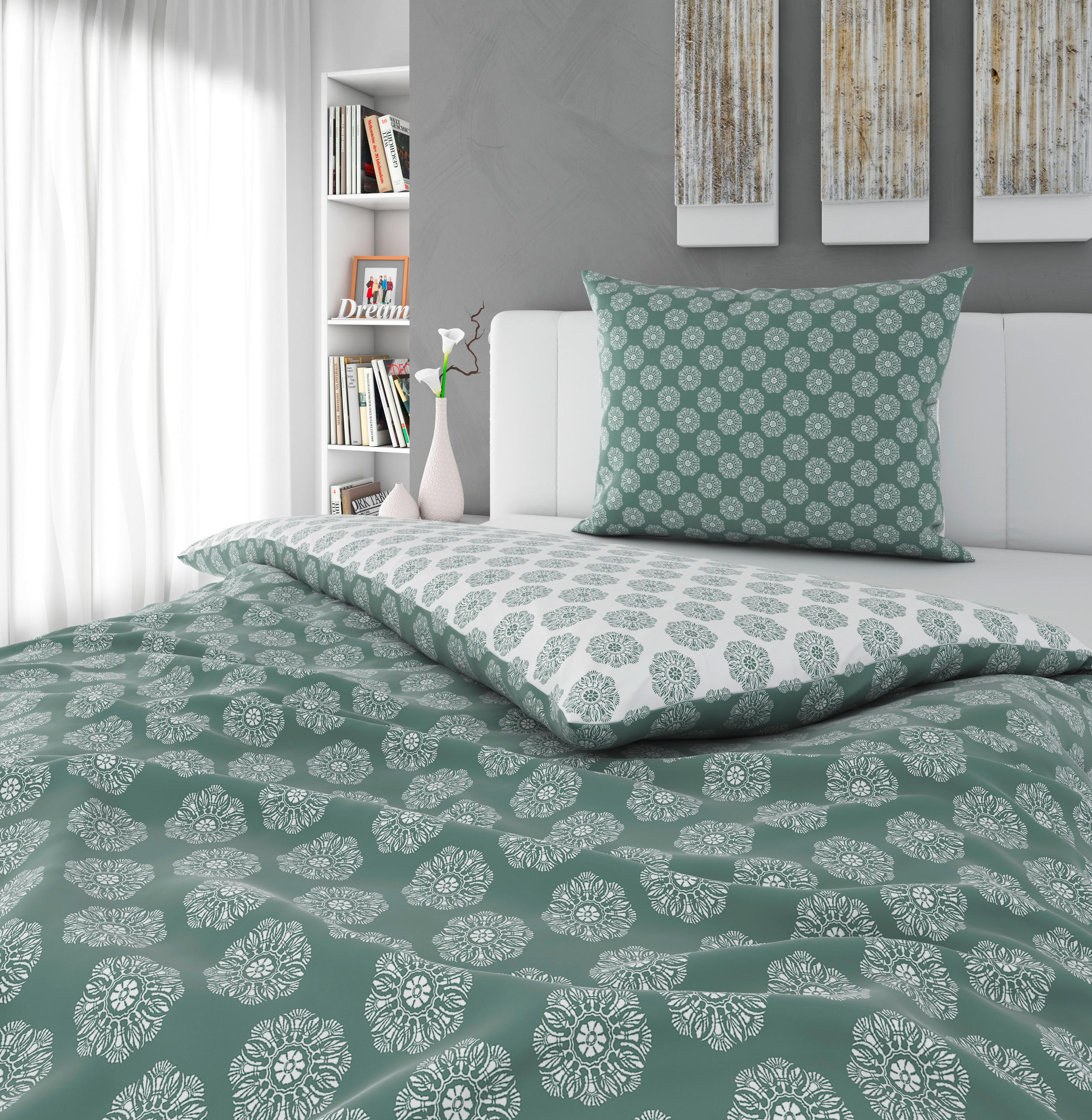 POSTELJINA S DVA LICA 140/200 cm WYCOM - zelena, Konvencionalno, tekstil (140/200cm) - Esposa