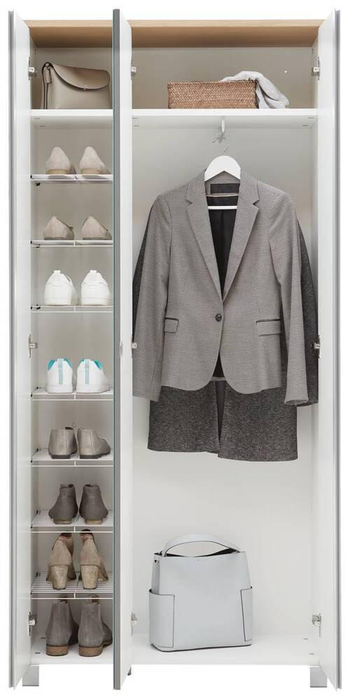 GARDEROBE 6-teilig  in 270/195/40 cm  - Eichefarben/Silberfarben, Design, Holz/Holzwerkstoff (270/195/40cm) - Dieter Knoll