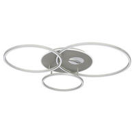 LED-DECKENLEUCHTE Oria 111/86/13 cm  - Nickelfarben, Design, Kunststoff/Metall (111/86/13cm) - Novel