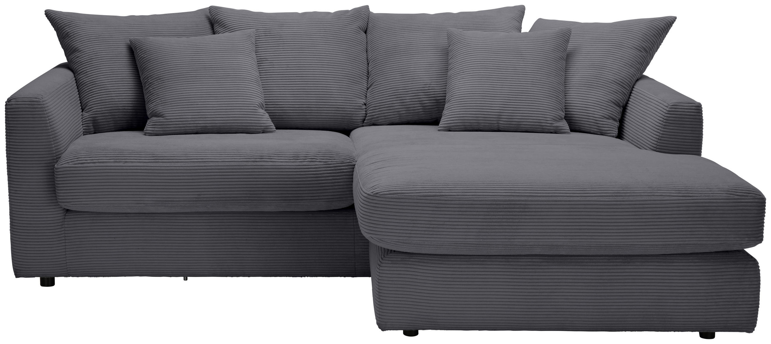 SAROKKANAPÉ textil sötétszürke  - fekete/sötétszürke, Design, műanyag/textil (235/175cm) - home24
