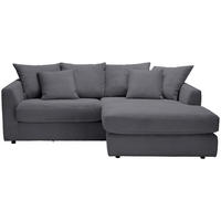 SAROKKANAPÉ textil sötétszürke  - fekete/sötétszürke, Design, műanyag/textil (235/175cm) - home24