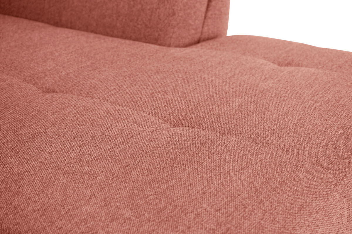 ECKSOFA in Webstoff Koralle  - Koralle/Schwarz, Design, Kunststoff/Textil (278/187cm) - Livetastic