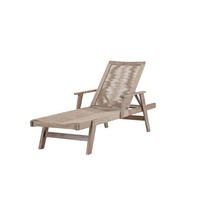SONNENLIEGE 200/55/72 cm Akazie  - Dunkelbraun/Beige, MODERN, Holz (200/55/72cm) - Gardenson