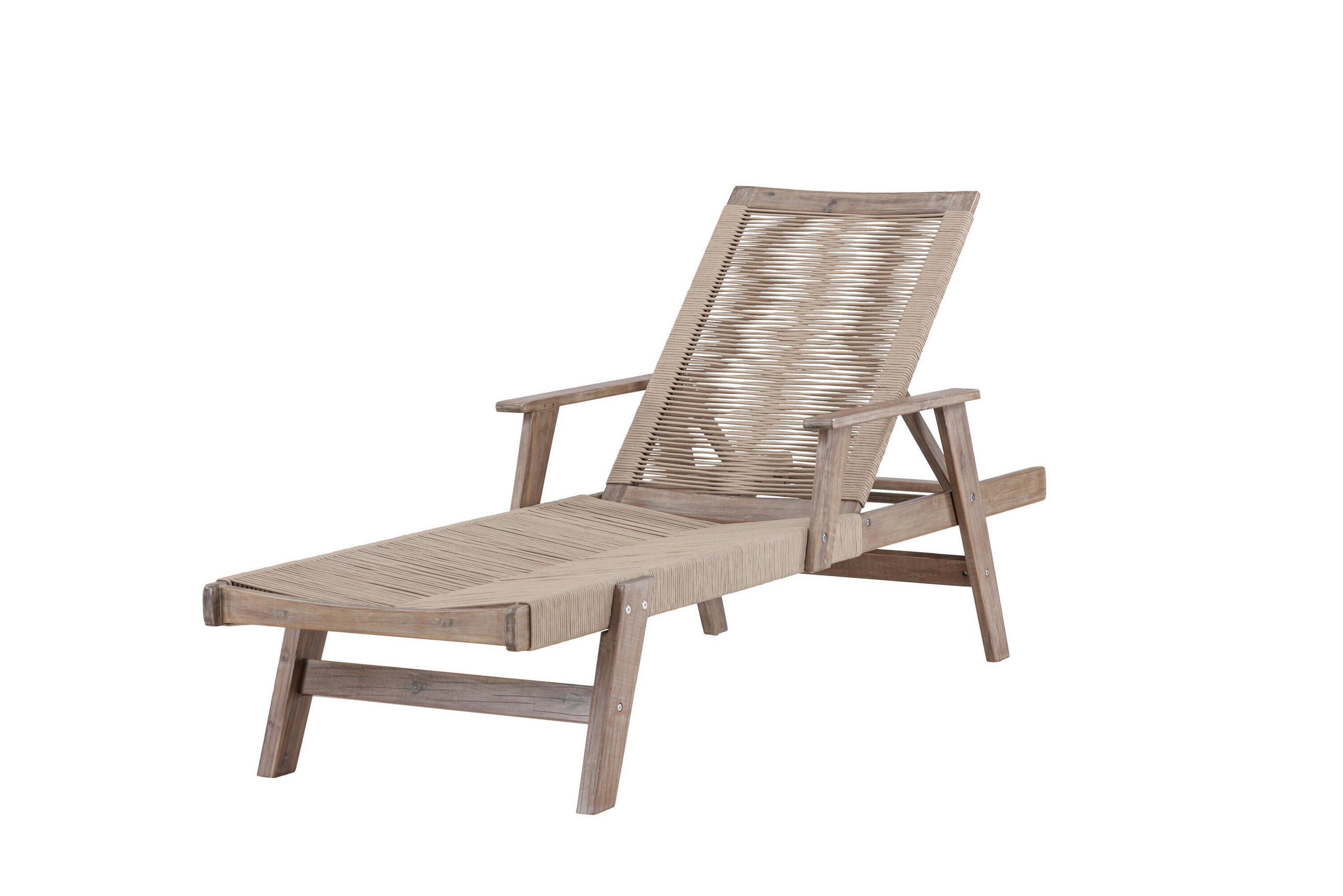 Gardenson Sonnenliege Dunkelbraun, Beige 200x55x72 cm