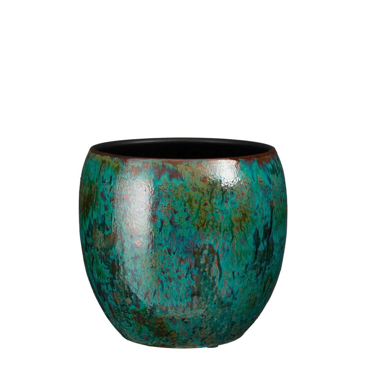 VIRÁGKASPÓ  - kék, Basics, kerámia (24/24/24cm)