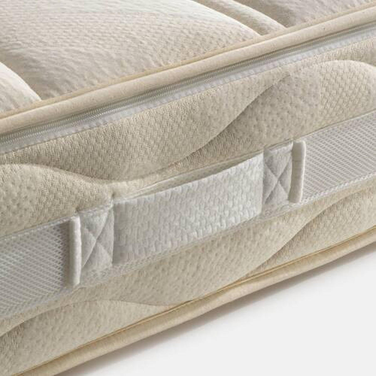 LATEXMATRATZE Waldgrün 200/200 cm Höhe ca. 22 cm 7 -Zonen - Weiß, Basics, Textil (200/200cm) - Linea Natura