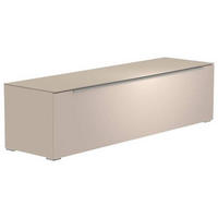 LOWBOARD Alufarben, Sandfarben  160/43/45 cm  - Sandfarben/Alufarben, Design, Glas/Holzwerkstoff (160/43/45cm) - Moderano