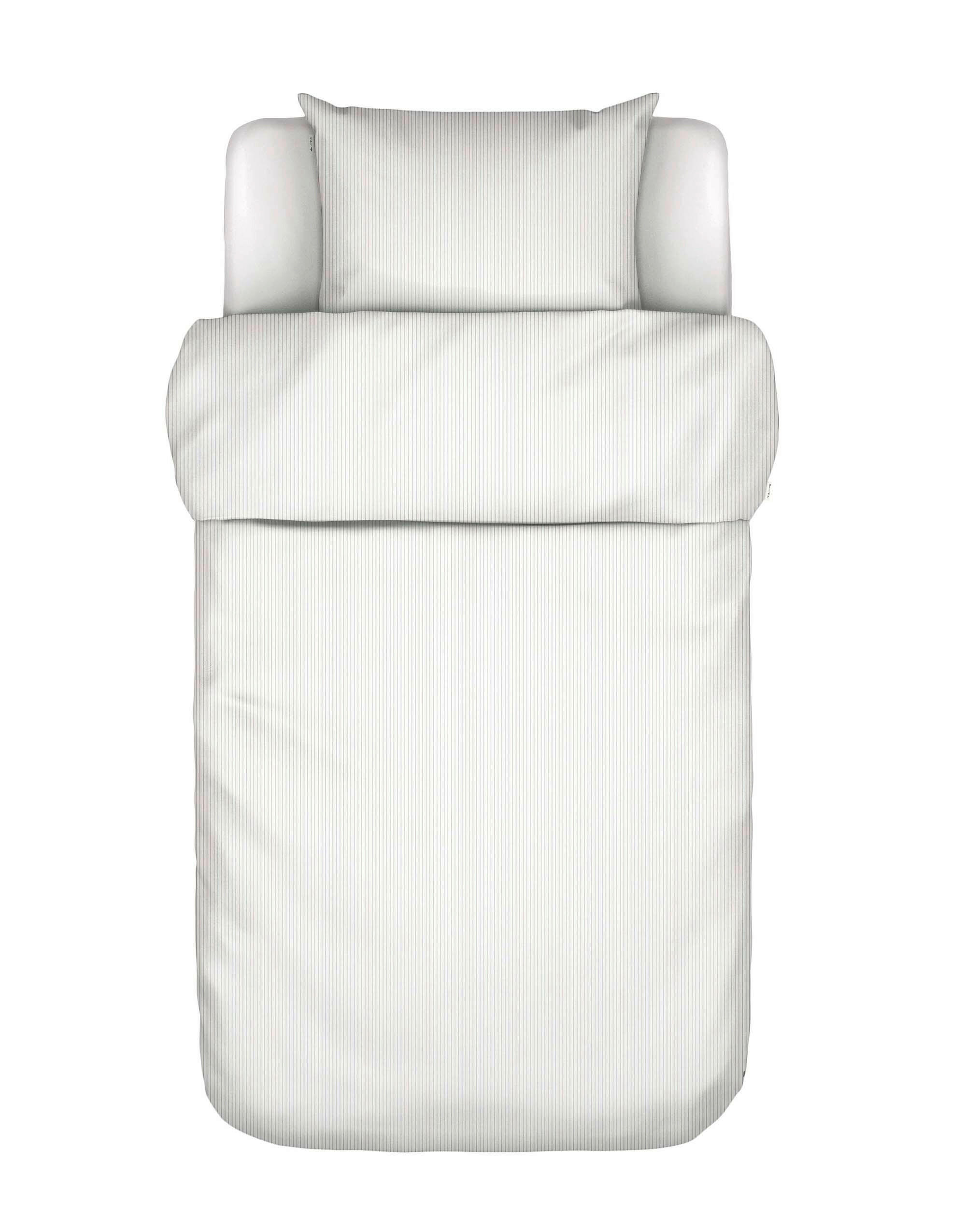 BETTWÄSCHE Classic Fine Stripe Leinenoptik 155/220 cm  - Grauweiß, KONVENTIONELL, Textil (155/220cm) - Marc O'Polo