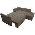 ECKSOFA Taupe Chenille  - Taupe/Schwarz, KONVENTIONELL, Kunststoff/Textil (233/193cm) - Carryhome