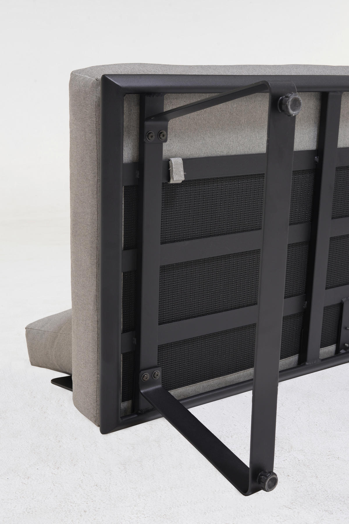 GARTENBANK 177/74,7/73,3 cm  Carbonstahl  - Hellgrau/Schwarz, Design, Textil/Metall (177/74,7/73,3cm) - Ambia Garden