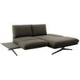 ECKSOFA  in Flachgewebe Braun  234/155 cm  - Schwarz/Braun, Design, Textil/Metall (234/155cm) - Dieter Knoll