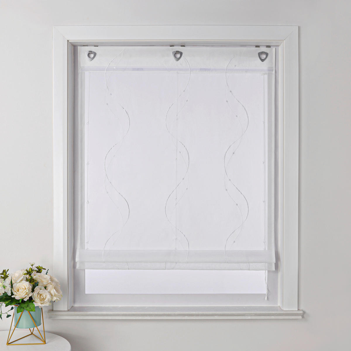 FALTROLLO  transparent  100/140 cm    - Weiß Hochglanz, Basics, Textil (100/140cm)