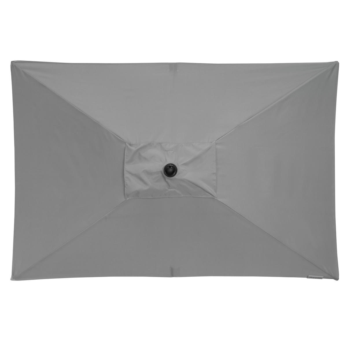 SONNENSCHIRM 210x140 cm Hellgrau  - Silberfarben/Hellgrau, Basics, Textil/Metall (210/140cm) - Doppler