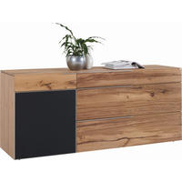 ŠIROKÁ KOMODA, staré dřevo, dub, antracitová, barvy dubu, 192/82/51,6 cm - barvy stříbra/černá, Natur, kov/dřevo (192/82/51,6cm) - Voglauer