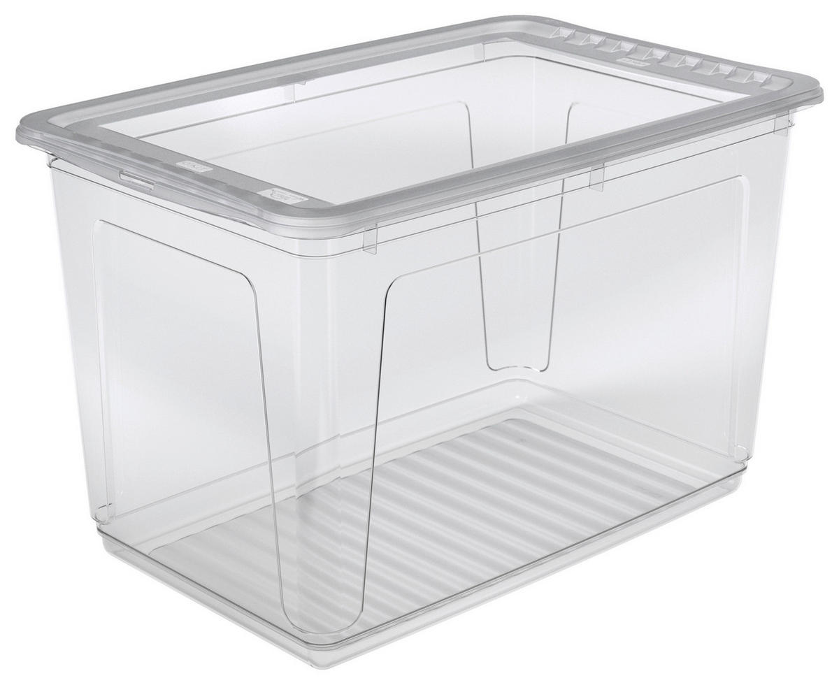 BOX MIT DECKEL 59/39/35 cm  - Transparent, Basics, Kunststoff (59/39/35cm)