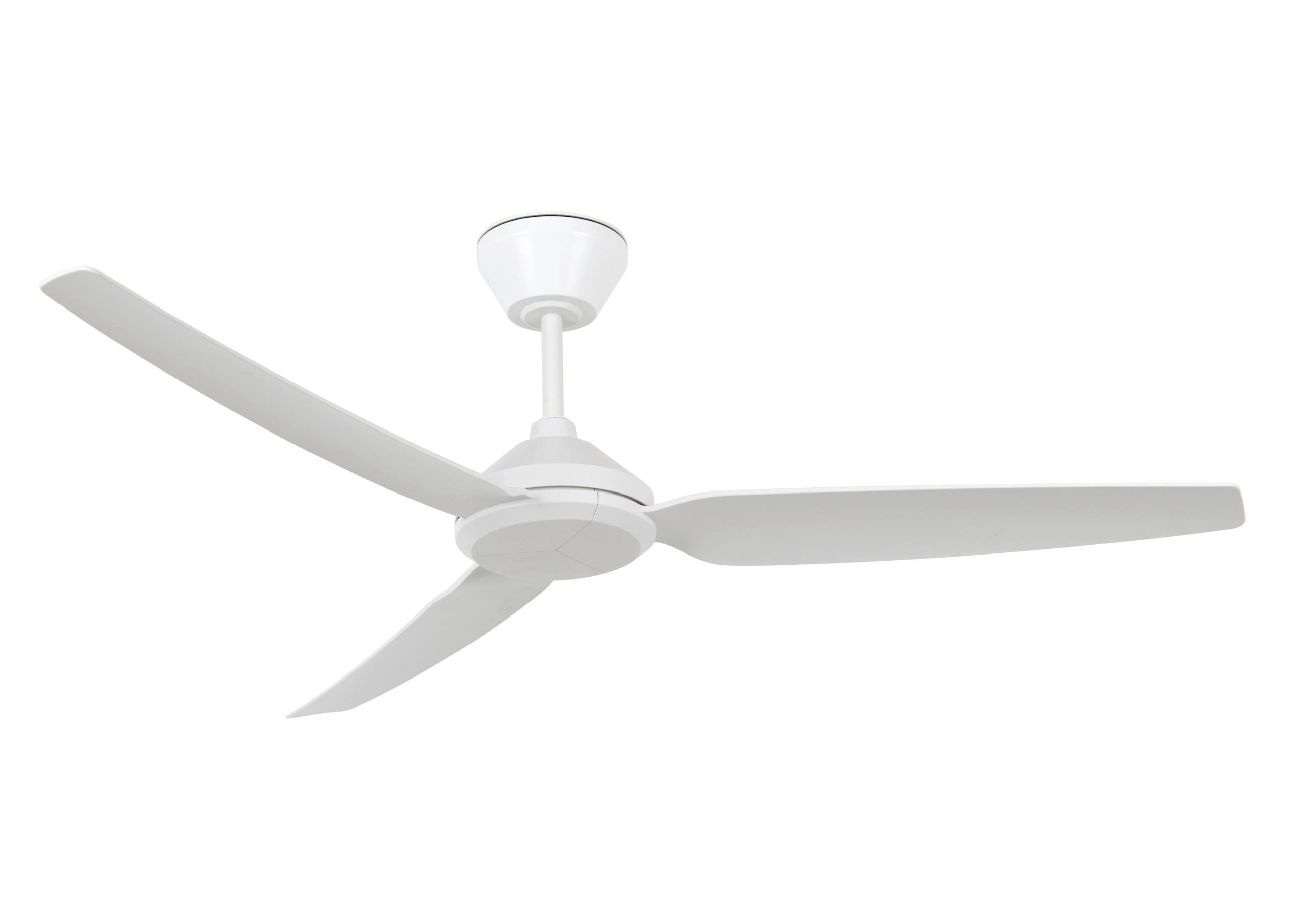 DECKENVENTILATOR Polis 132/33,5/132 cm   - Weiß, Basics, Kunststoff (132/33,5/132cm)