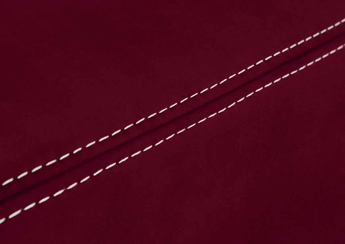 ECKSOFA in Mikrofaser Rot  - Beige/Rot, Konventionell, Textil/Metall (275/223cm) - Beldomo Comfort