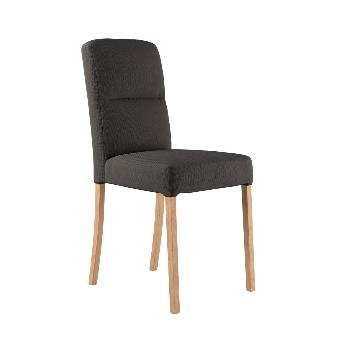 STUHL - Eichefarben/Anthrazit, KONVENTIONELL, Holz/Textil (43/91/58cm) - Livetastic