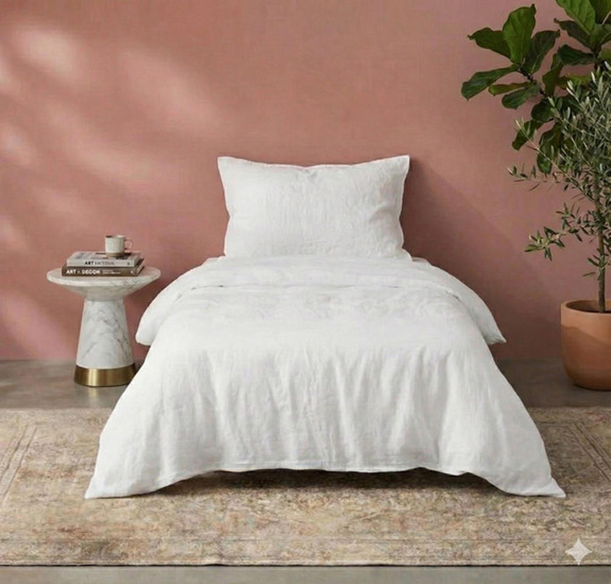 BETTWÄSCHE LEINEN 135/200 cm  - Weiß, Basics, Textil (135/200cm)