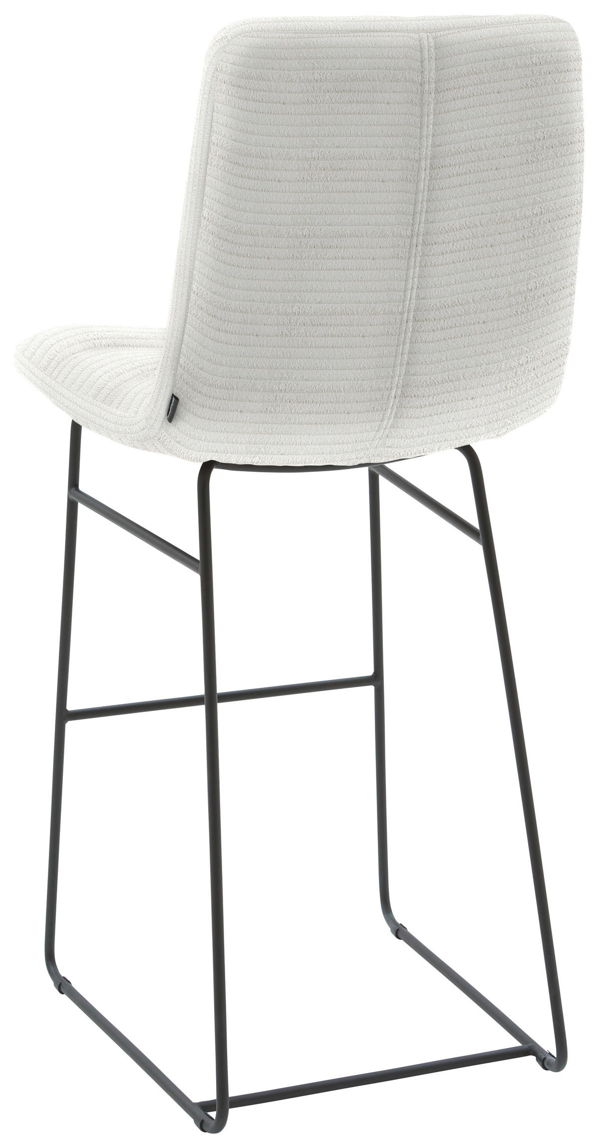 BARHOCKER - Schwarz/Weiß, Design, Textil/Metall (52/122/66cm) - Dieter Knoll
