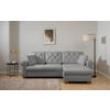 ECKSOFA Arles Grau  - Buchefarben/Grau, Design, Holz/Textil (266/161cm) - MID.YOU