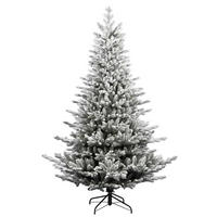 WEIHNACHTSBAUM 180 cm  - Grauweiß/Weiß, Basics, Kunststoff/Metall (112/180cm)