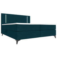 BOXBETT 160/200 cm  in Petrol  - Petrol/Schwarz, KONVENTIONELL, Textil/Metall (160/200cm) - Modante