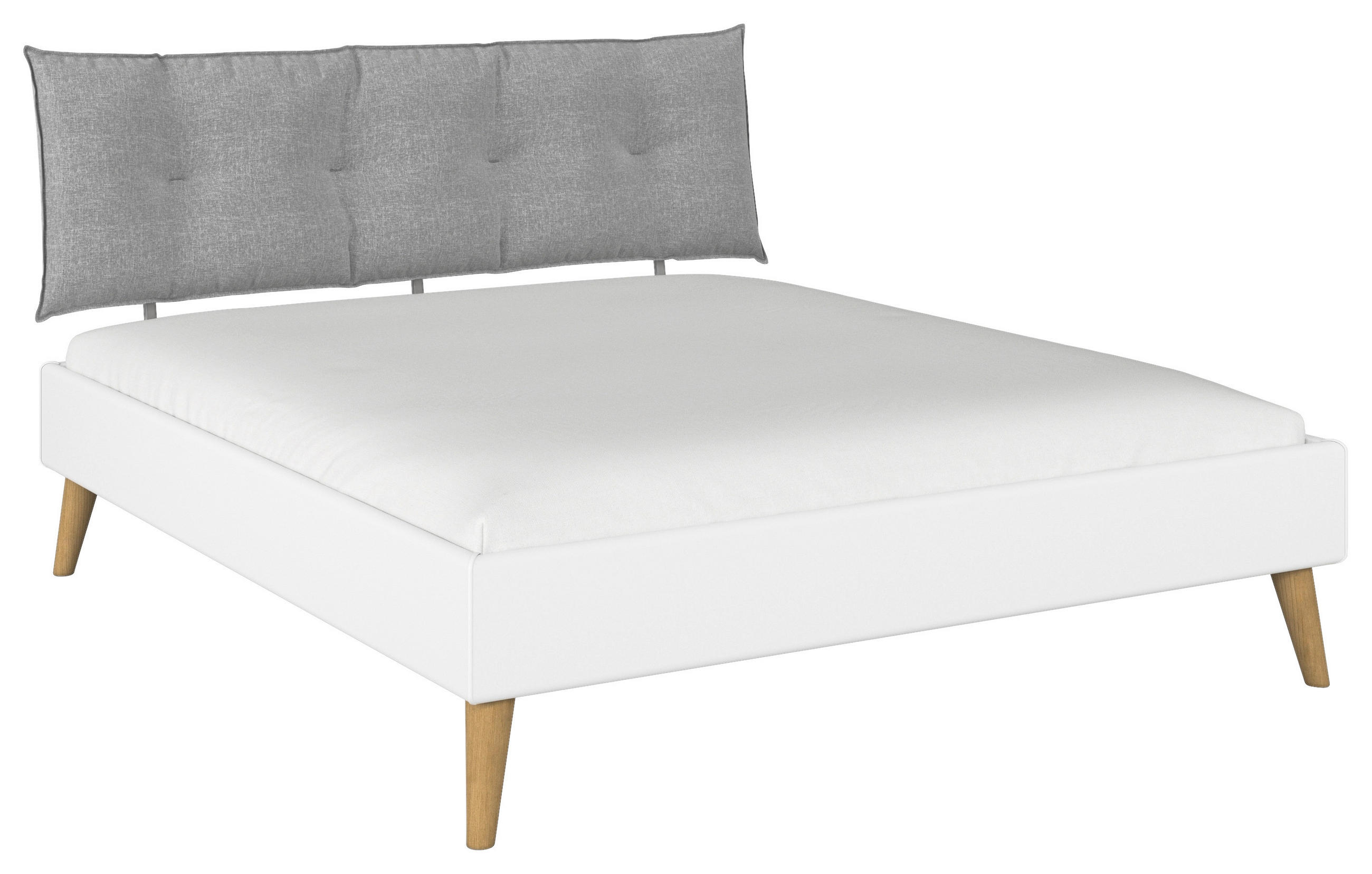 BETT 180/200 cm  in Weiß  - Wildeiche/Weiß, Design, Holz/Holzwerkstoff (180/200cm) - Carryhome