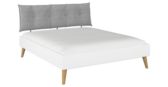 BETT 180/200 cm  in Weiß  - Wildeiche/Weiß, Design, Holz/Holzwerkstoff (180/200cm) - Carryhome