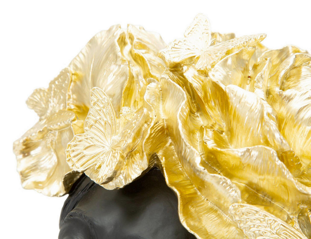 SKULPTUR - Goldfarben/Schwarz, Basics, Kunststoff (21/36.5/20cm)