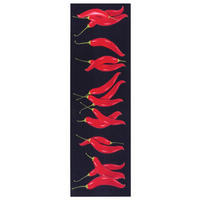 KÜCHENLÄUFER 50/150 cm Cook & Clean Rot, Schwarz  - Rot/Schwarz, Design, Kunststoff (50/150cm)