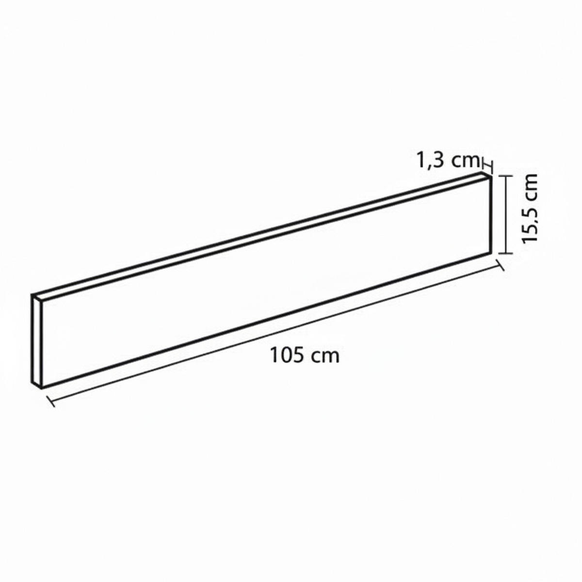 SOCKEL 105/15,5/1,3 cm  in  - Hellgrau, Basics, Holzwerkstoff (105/15,5/1,3cm) - Impuls
