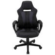 GAMINGSTUHL  in Lederlook, Netzbespannung Grau, Schwarz  - Schwarz/Grau, KONVENTIONELL, Kunststoff/Textil (63/112,5/66cm) - Xora