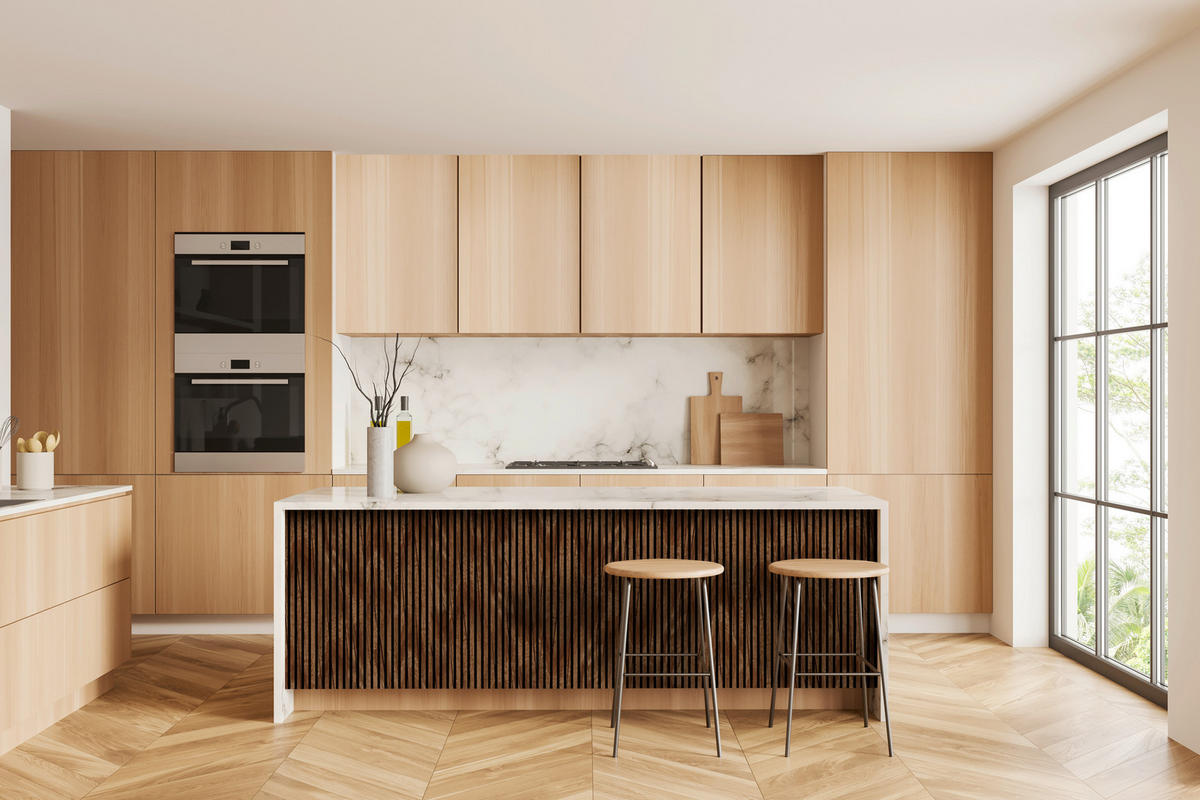 AKUSTIKPANEEL PVC Eiche foliert 57.25/1.9/240 cm  - Eichefarben, KONVENTIONELL, Holzwerkstoff/Textil (57.25/1.9/240cm)
