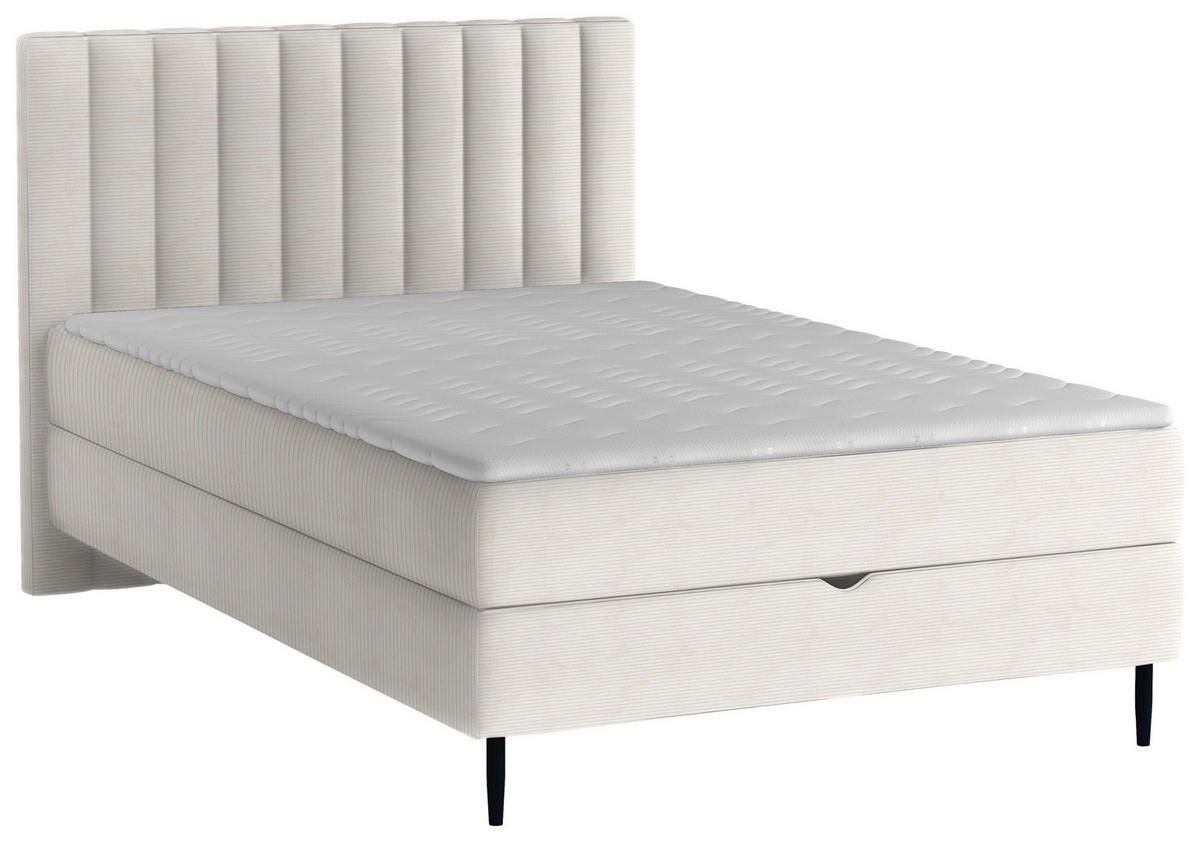 BOXBETT 120/200 cm  in Beige  - Beige/Schwarz, Design, Holz/Holzwerkstoff (120/200cm) - Stylife