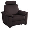 FERNSEHSESSEL in Webstoff Mokka  - Silberfarben/Mokka, Konventionell, Textil/Metall (102/91/91-159cm) - Beldomo System