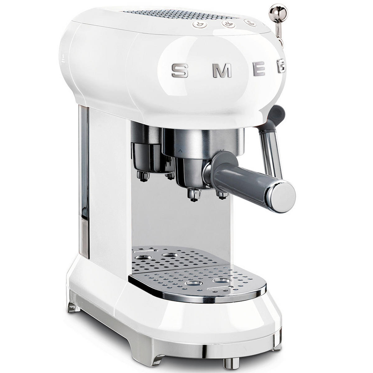 ESPRESSOMASCHINE  - Weiss Hochglanz, Basics, Kunststoff/Metall (14.9/33.0/32.9cm) - SMEG