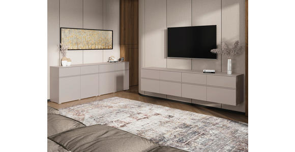 SIDEBOARD  220/80/40 cm 4 Schublade(n)  - Kaschmir/Silberfarben, Design, Holzwerkstoff/Kunststoff (220/80/40cm) - Xora