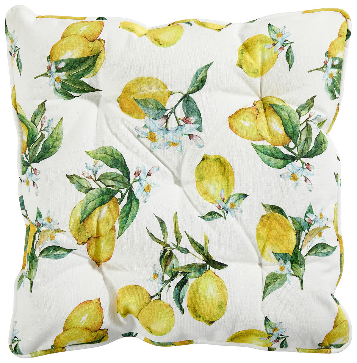 PERNĂ PENTRU șEZUT  40/40 cm   - galben/alb, textil (40/40cm) - Esposa