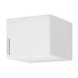 AUFSATZSCHRANK 47/39/54 cm  - Weiß Hochglanz/Alufarben, Design, Holzwerkstoff/Kunststoff (47/39/54cm) - Carryhome