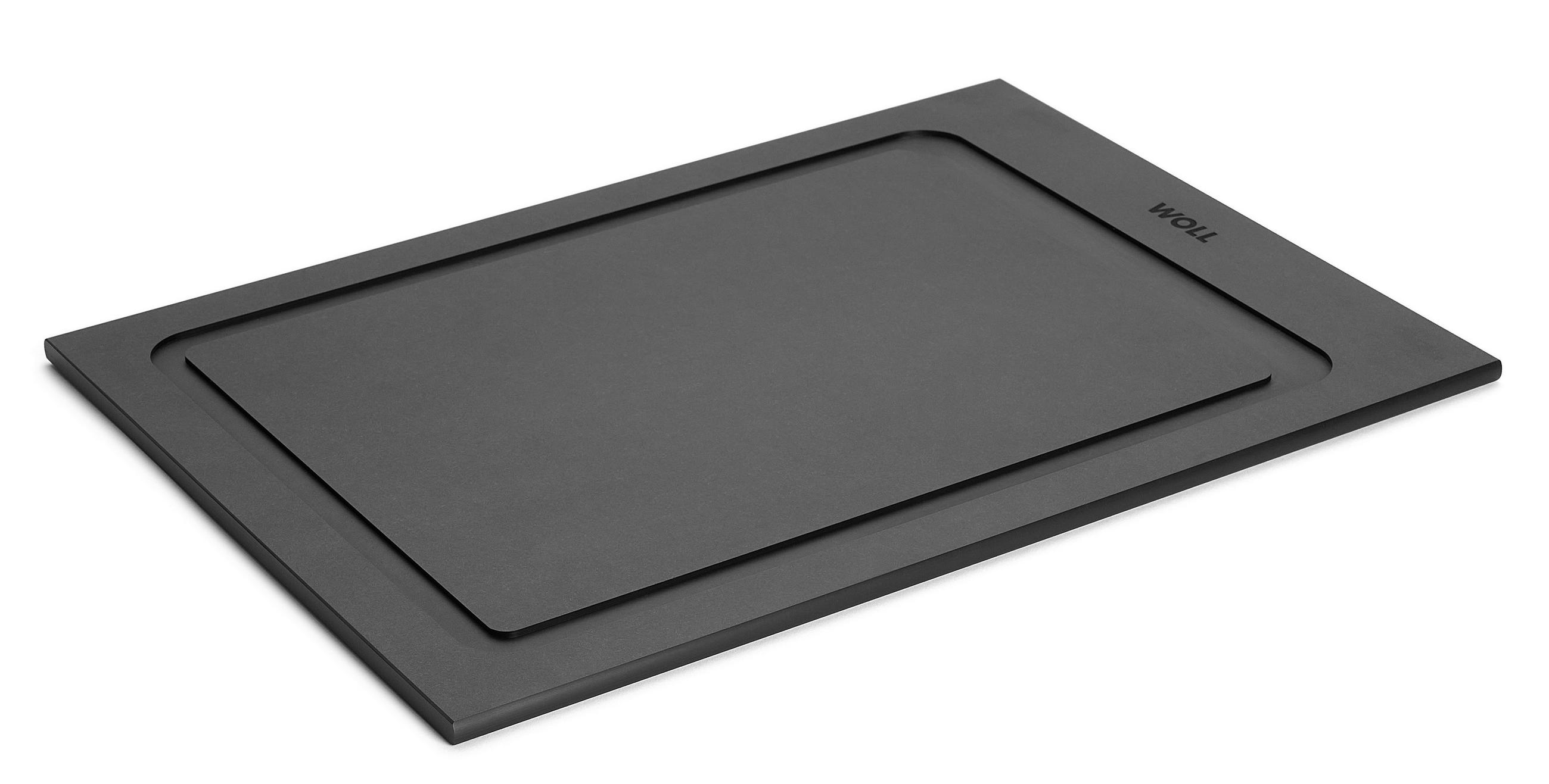 SCHNEIDEBRETT-SET Naturmaterialien Cut & Serve - Schwarz, Basics, Naturmaterialien - WOLL