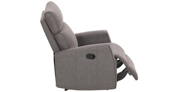 RELAXSESSEL Mikrofaser    - Schwarz/Grau, KONVENTIONELL, Kunststoff/Textil (73/105/93cm) - Xora