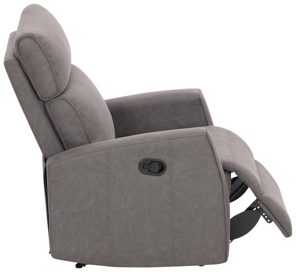RELAXSESSEL Mikrofaser    - Schwarz/Grau, KONVENTIONELL, Kunststoff/Textil (73/105/93cm) - Xora