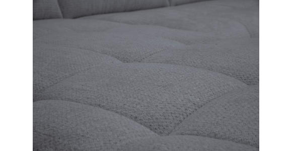 ECKSOFA Dunkelgrau Chenille Armlehnenkissen, Rücken echt, Sitztiefenverstellung  - Dunkelgrau/Schwarz, KONVENTIONELL, Textil/Metall (215/313cm) - Hom`in